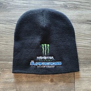 Monster Energy AMA Supercross Championship Black Embroidered Beanie Skully